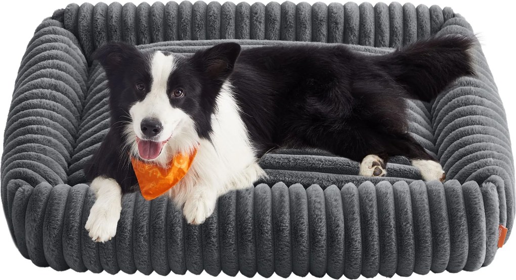 Cama ortopédica grande para cães, 106 x 75 x 20 cm cinzento-chumbo