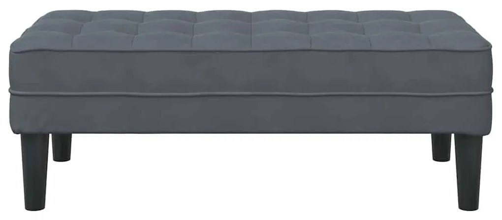 Banco Cinza Escuro 113 cm Veludo