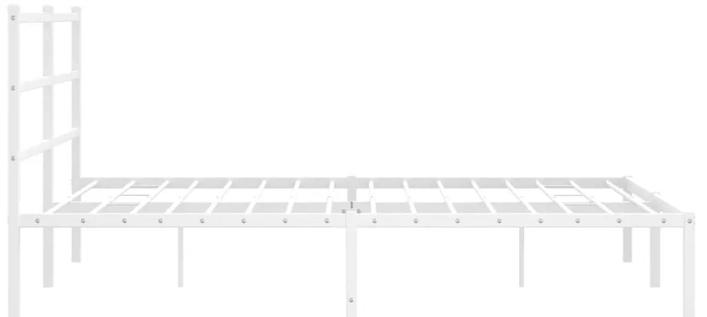 Estrutura de cama com cabeceira 150x200 cm metal branco