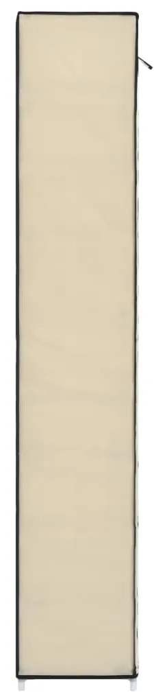 Sapateira com cobertura 57x29x162 cm tecido creme
