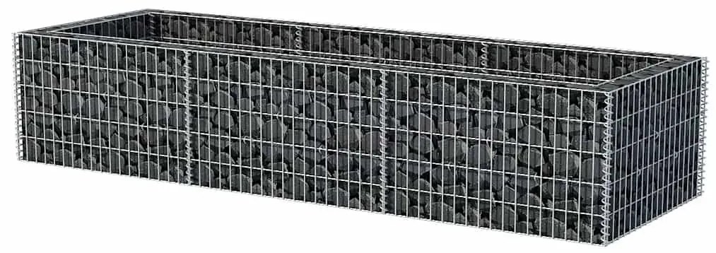 Canteiro elevado/cesto gabião 270x90x50 cm aço