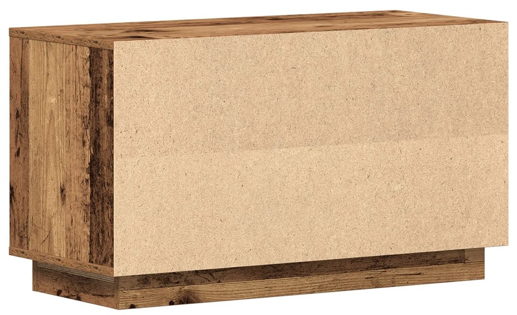 Armário de TV vidaXL Madeira Velha 80x35x45 cm Madeira de Engenharia