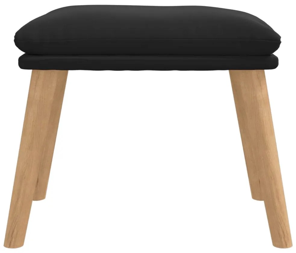 Apoio de pés 45x29,5x35 cm veludo preto