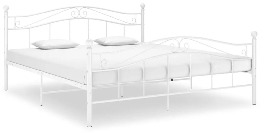 Estrutura de cama 140x200 cm metal branco