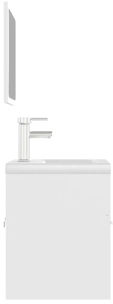 Conjunto de móveis de casa de banho contraplacado branco