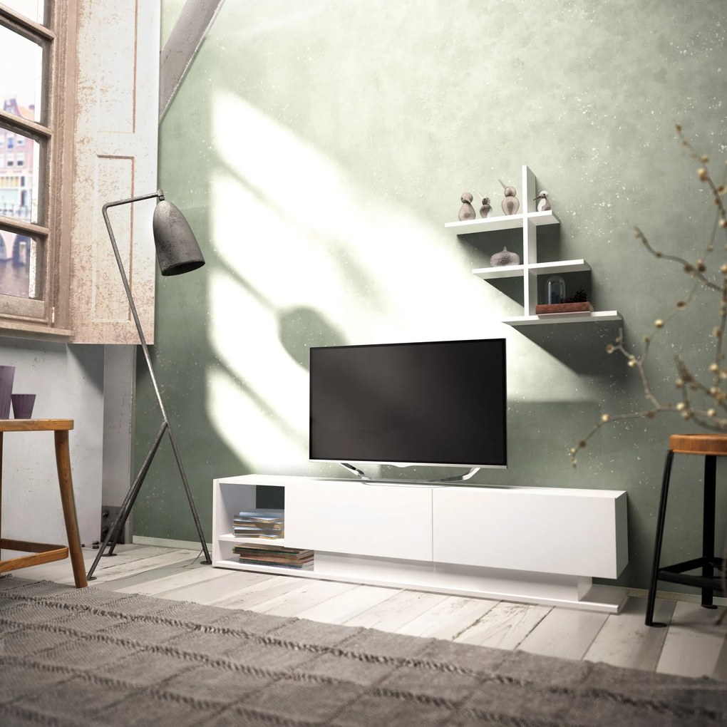 Unidade de TV Liza – Branco – 180x40x30 cm