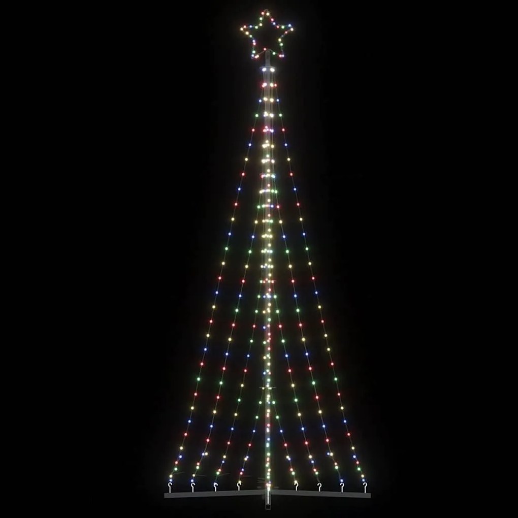 vidaXL LED Árvore de Natal 447 LEDs Colorido 249 cm