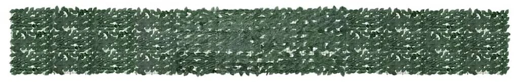 Tela de varanda com folhas verde-escuras 600x75 cm