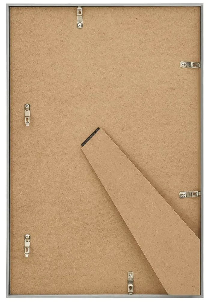 Molduras para mesa 3 pcs 21x29,7 cm MDF prateado
