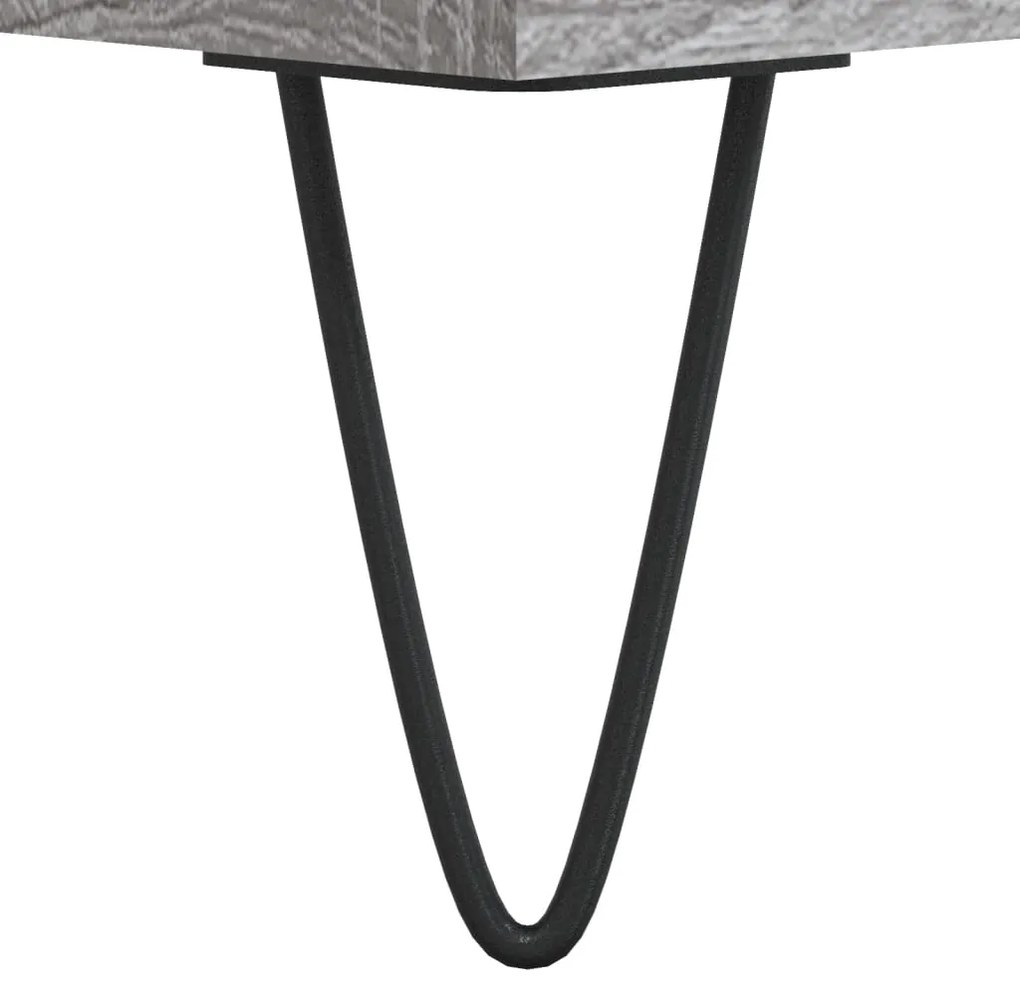 3 pcs Conjunto móveis casa de banho madeira proc. cinza sonoma