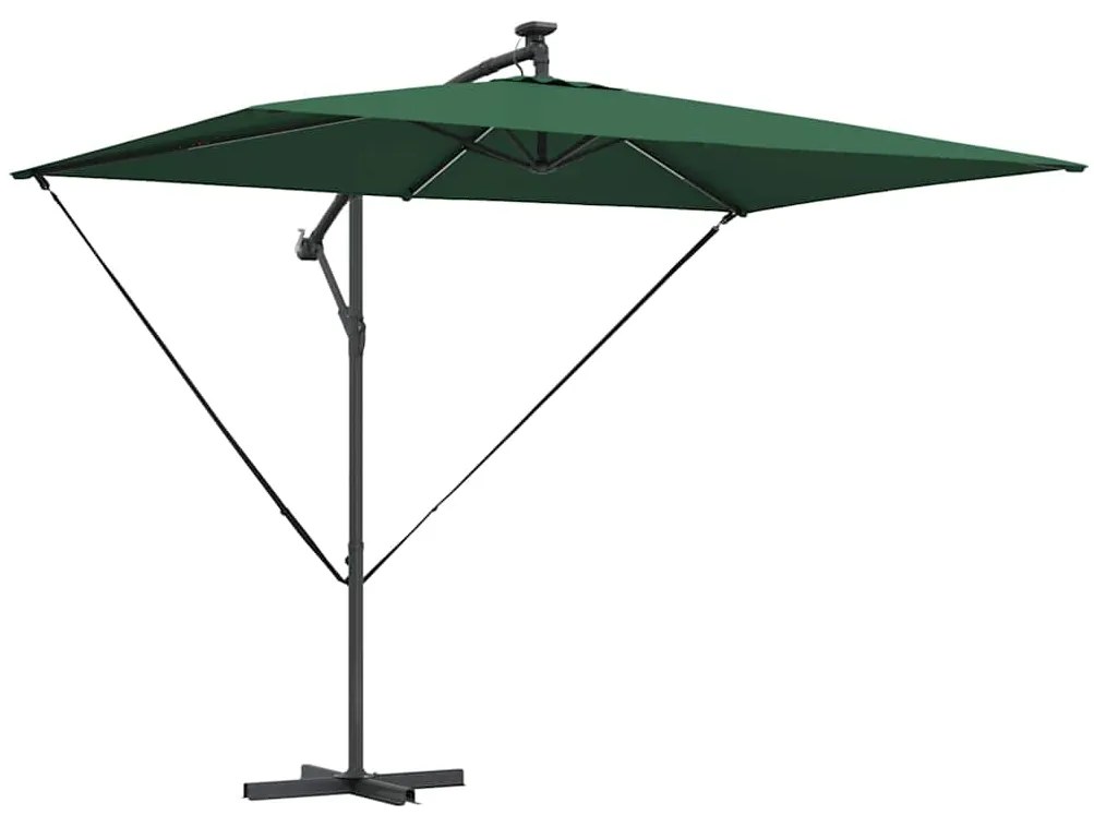 Guarda-sol de Bananeira Cantilever Verde 294 x 200 x 254 cm