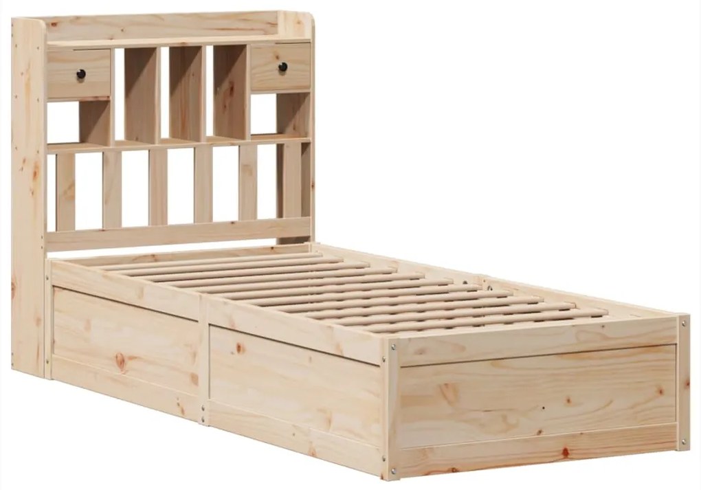 Cama sem colchão 75x190 cm madeira de pinho maciça
