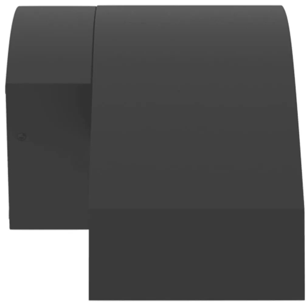 Candeeiros parede LED exterior c/ sensor 2 pcs alumínio preto