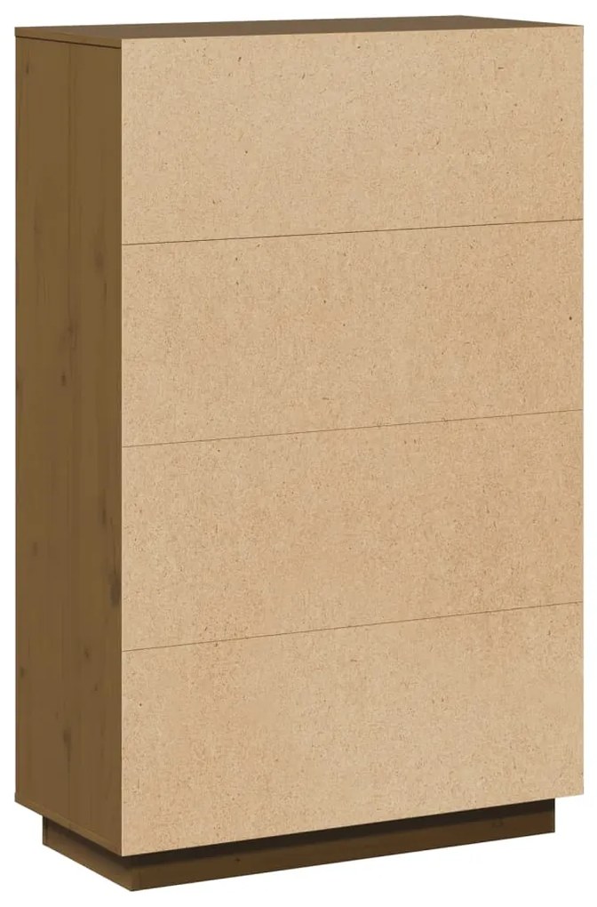 Aparador alto 74x35x117 cm pinho maciço castanho mel