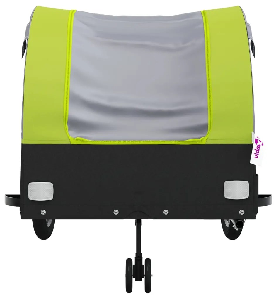 Reboque para bicicleta 45 kg ferro preto e verde