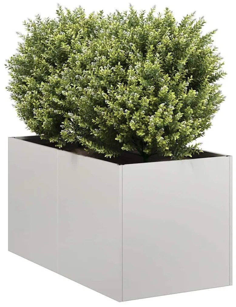 vidaXL Plantador 40x80x40 cm aço inoxidável