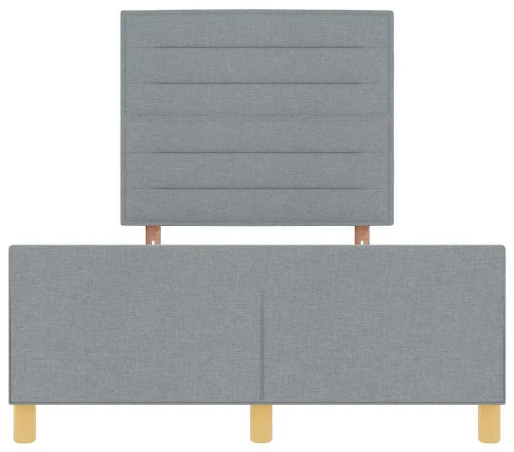 Cama vidaXL Cinza Claro 120x190 cm Tecido