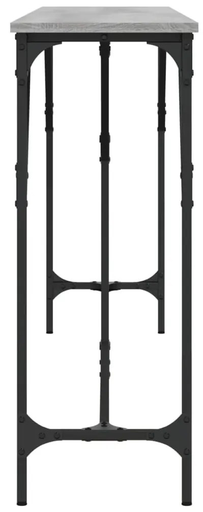 Mesa consola 200x29x75 cm derivados de madeira cinzento sonoma