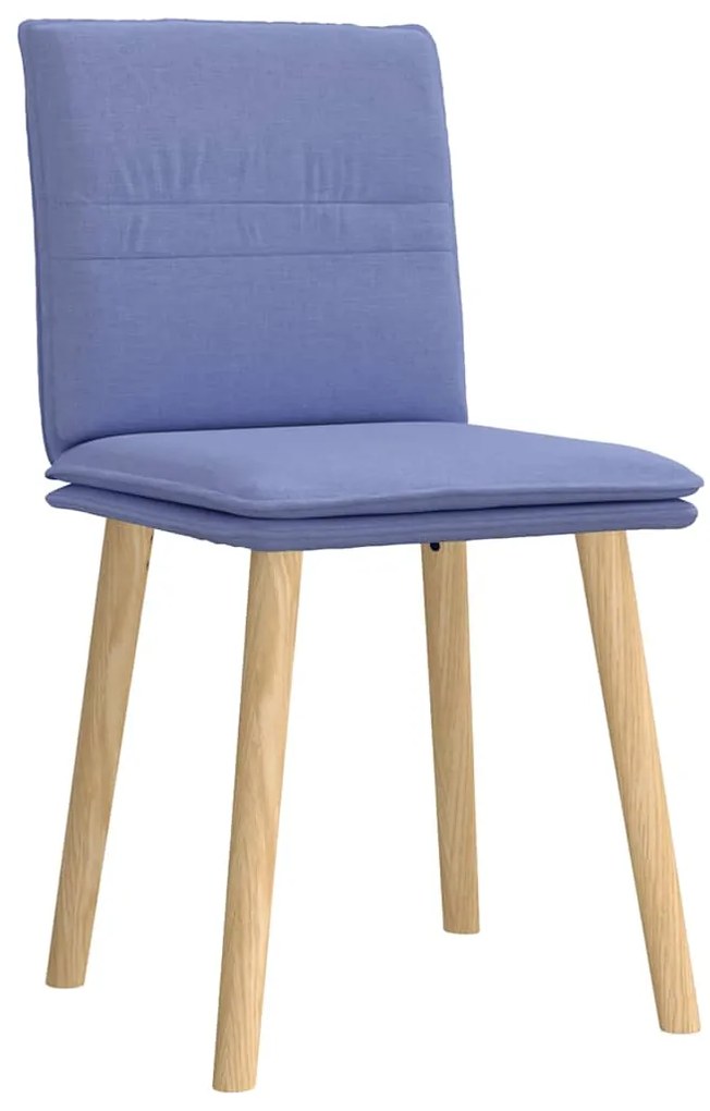 Cadeiras de jantar 2 pcs Jeans Tecido Azul