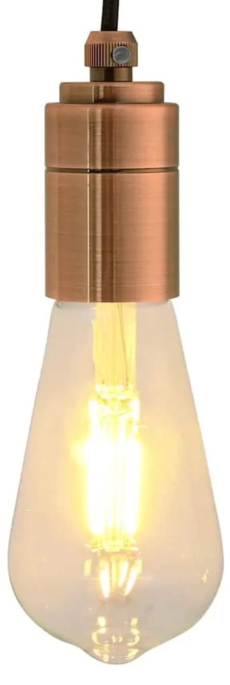 vidaXL Casquilhos de lâmpadas 2 pcs Bronze vermelho E27
