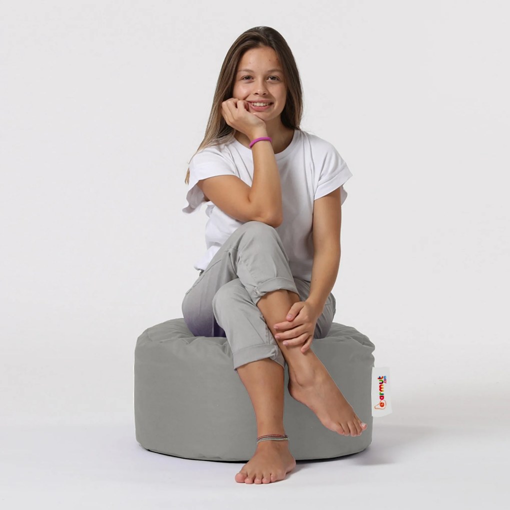 Pufe de Jardim Round Pouf – Fumo – 55x30 cm | Tribo Home
