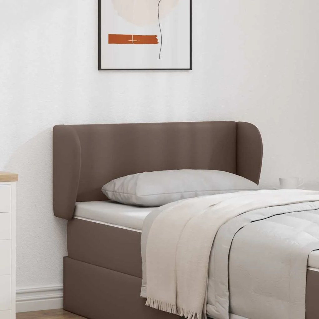 vidaXL Orelha de Cabeceira Castanho 40 x 23 x 6 cm Espuma e PVC