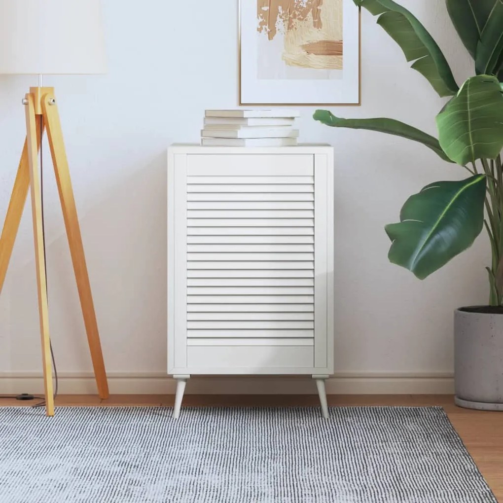 vidaXL Porta de armário 4 pcs design de persiana pinho maciço branco