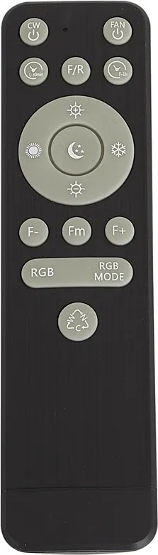 Ventilador de teto branco com LED RGB regulável com controle remoto - Clamo