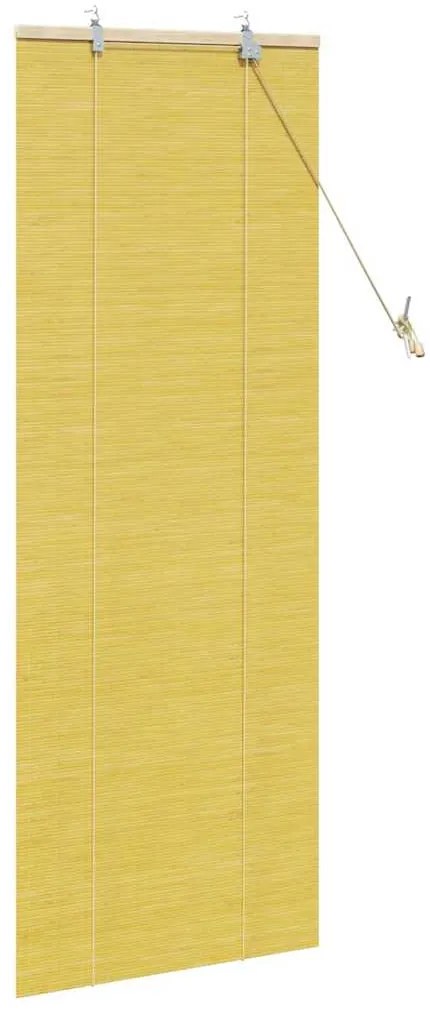 Persianas e Sombras de Janela Amarelo 60 x 160 cm Bambu