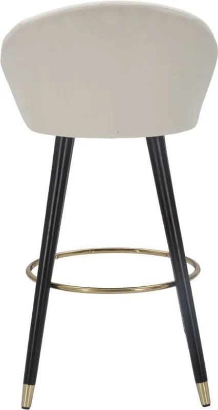 BANCO DE BAR PRAGUE 55X56X104 CM CREME, DOURADO E PRETO
