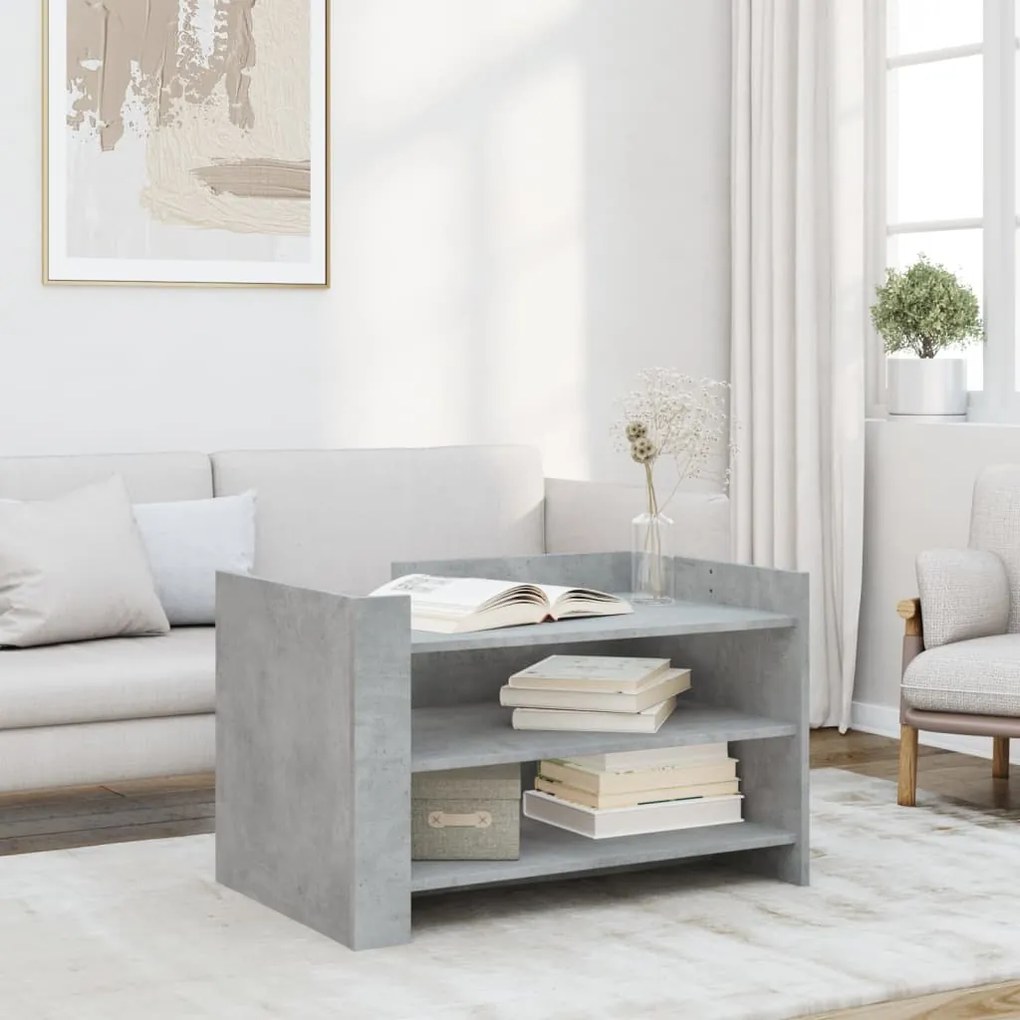 Mesa de centro 80x50x50 cm derivados de madeira cinza cimento