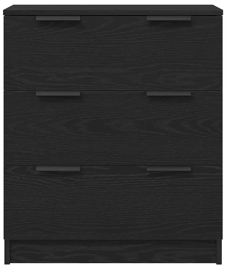 Buffet de Carvalho Preto vidaXL 60x30x70 cm em Madeira Fabricada