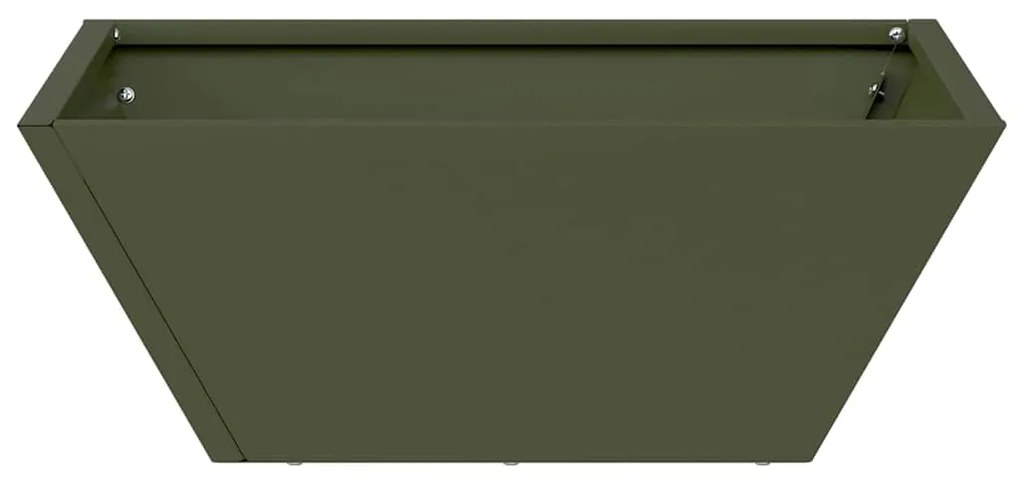 Conjunto de 5 Vasos de Jardim Verde-Azeitona da , medindo 40 x 40 x 15