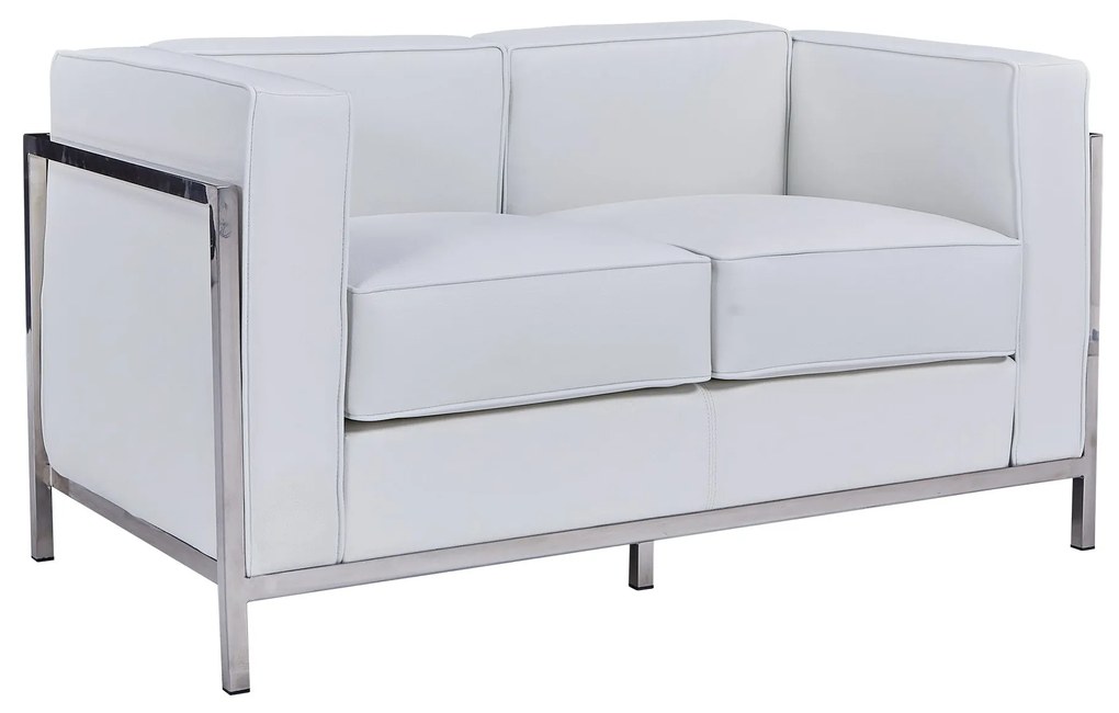 Sofá LOBBY – 2 Lugares – 132x70x68 cm – Estrutura em Aço Inoxidável e
