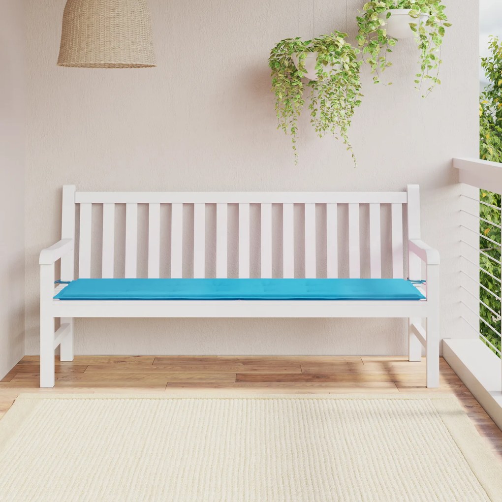 Capa de Banco de Jardim - Turquesa, 180x50x4 cm, Tecido Oxford