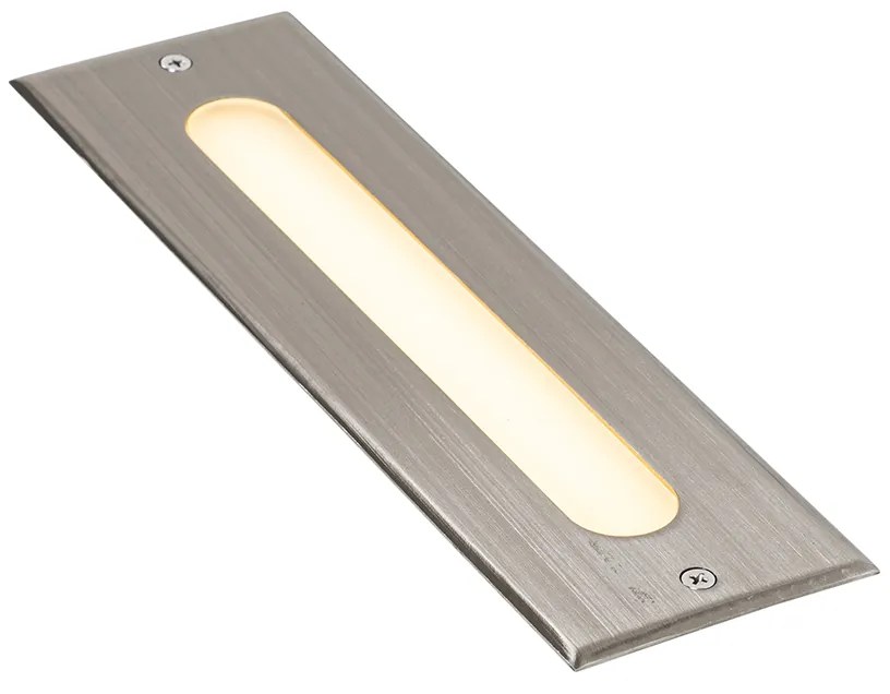 Foco de chão moderno em aço 30 cm com LED IP65 - Eline Moderno