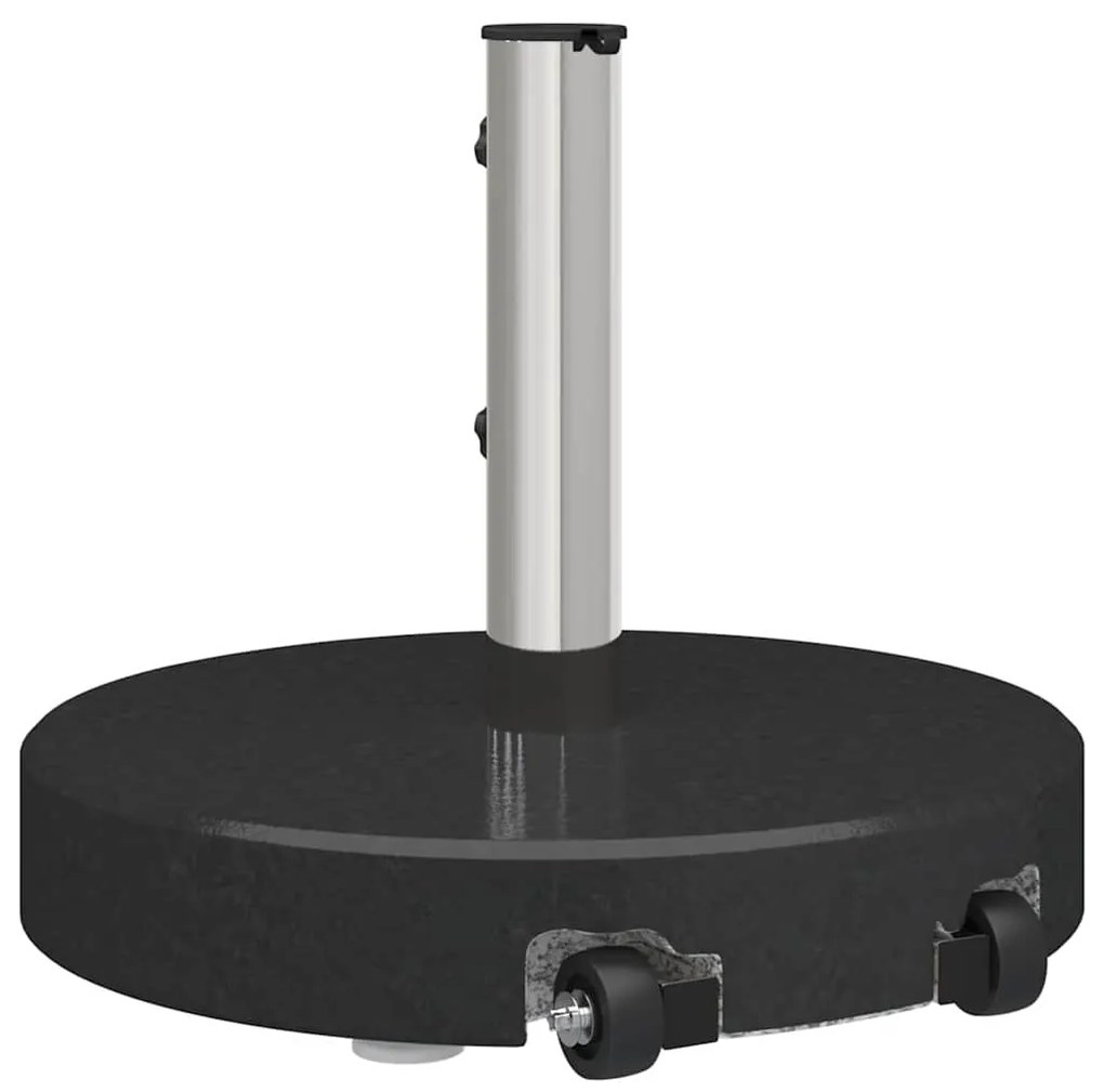 Base de Parasol com Rodas e Alça Granito Preto 29 kg Redonda