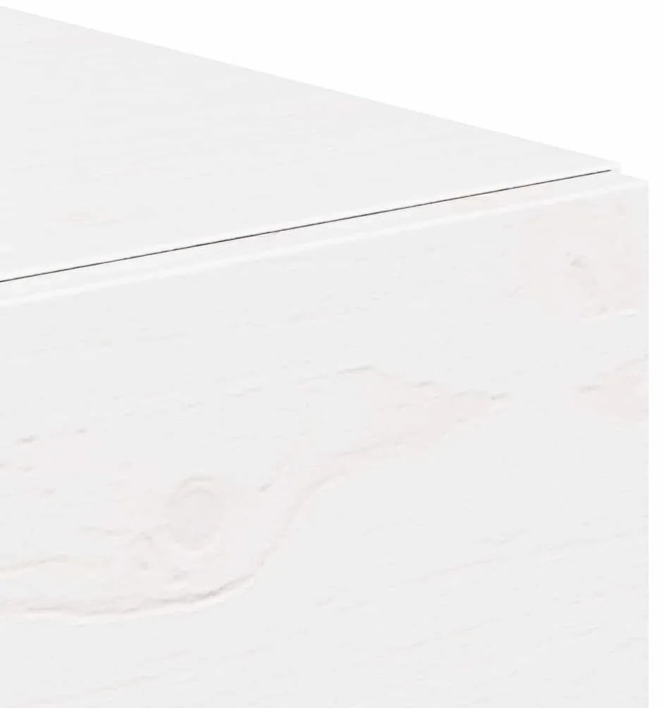 Mesa de Cabeceira Montada na Parede com gaveta 2 pcs Branco