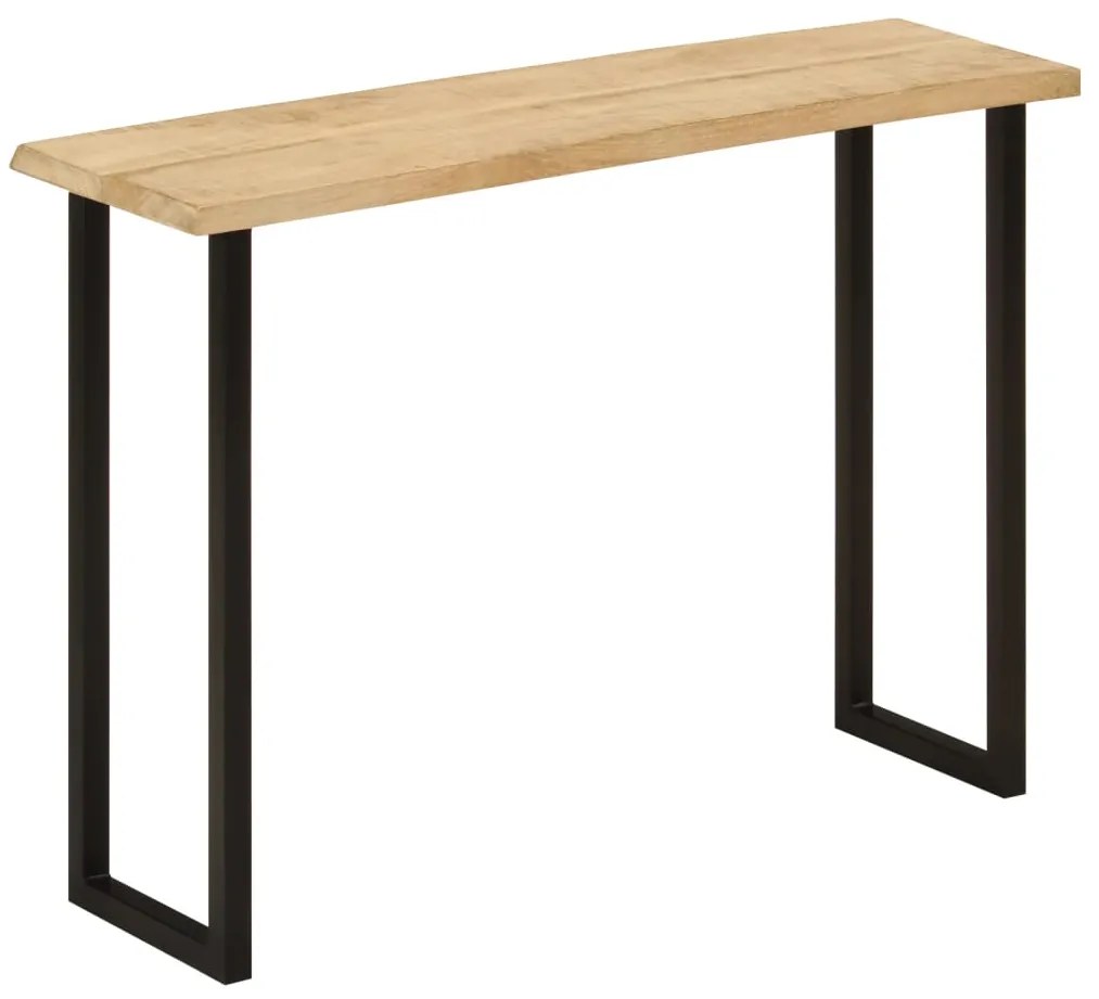 Mesa consola c/ borda viva 105x33x76cm madeira mangueira maciça
