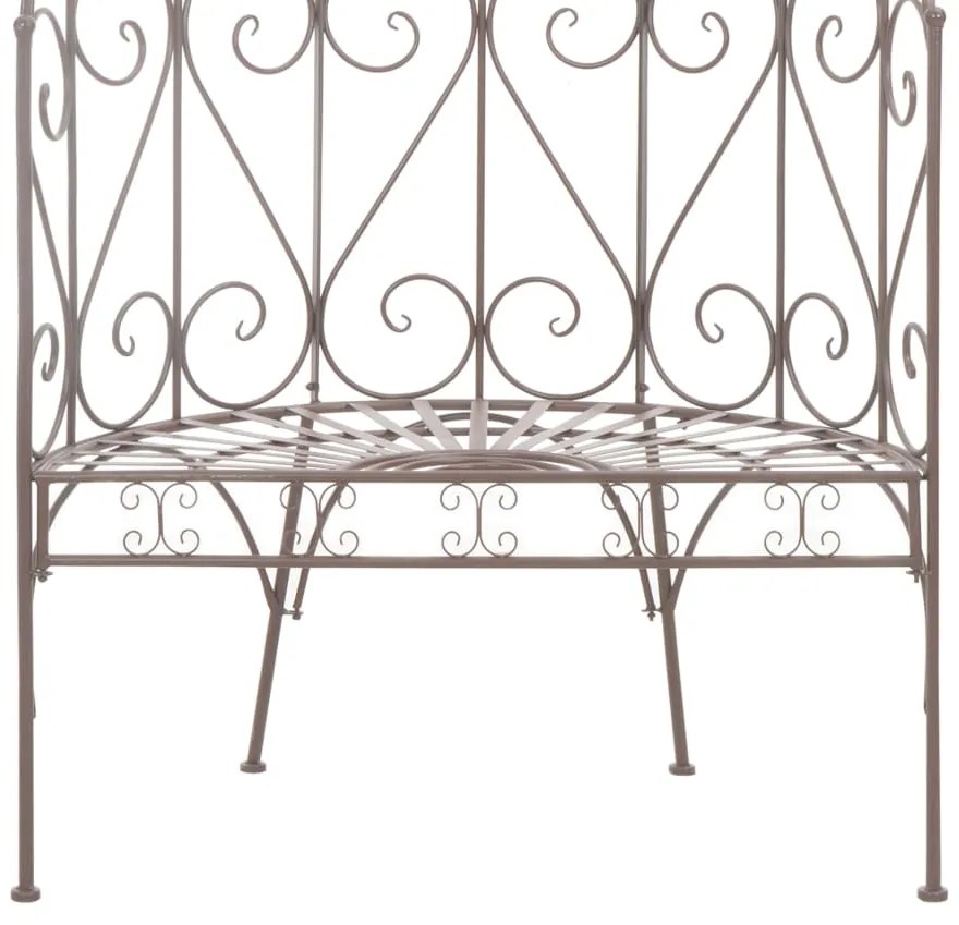 Banco de jardim 95 cm ferro antigo castanho