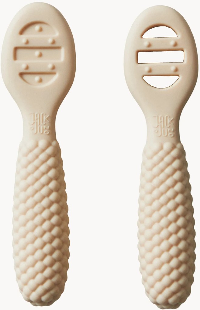 Colheres de silicone para crianças Bubble, conjunto de 2