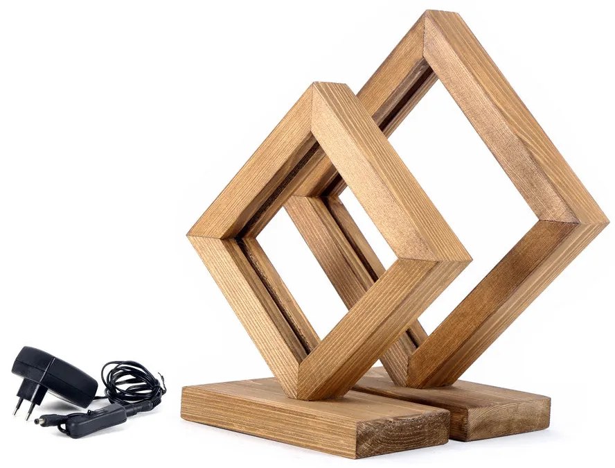 Conjunto de Candeeiros de Mesa KN06 – Castanho – 35 x 37 x 12 cm / 27,