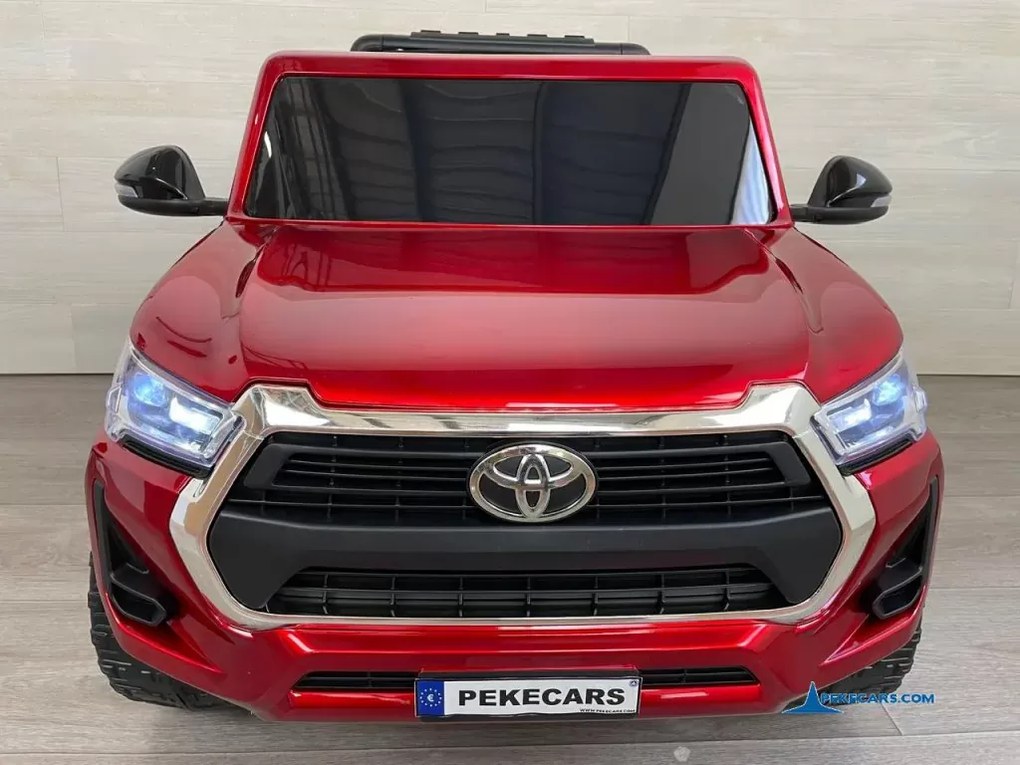 Carro eletrico crianças Toyota Hilux 12v 2.4G com Ecrã Tactil MP4 Vermelho Metalizado