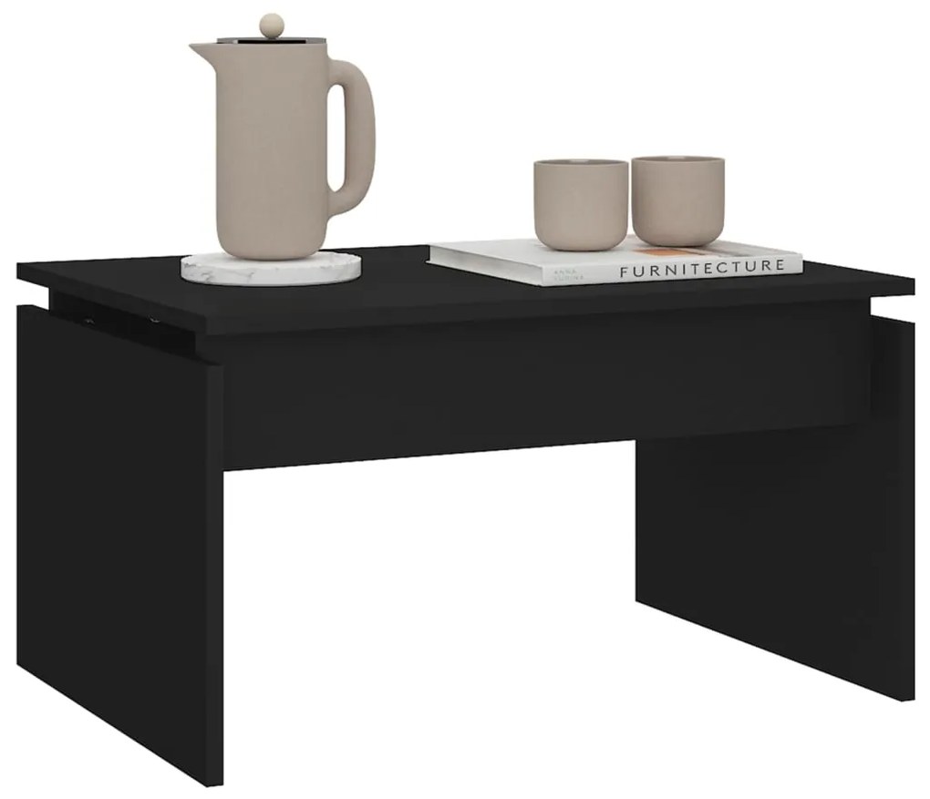 Mesa de centro 68x50x38 cm contraplacado preto