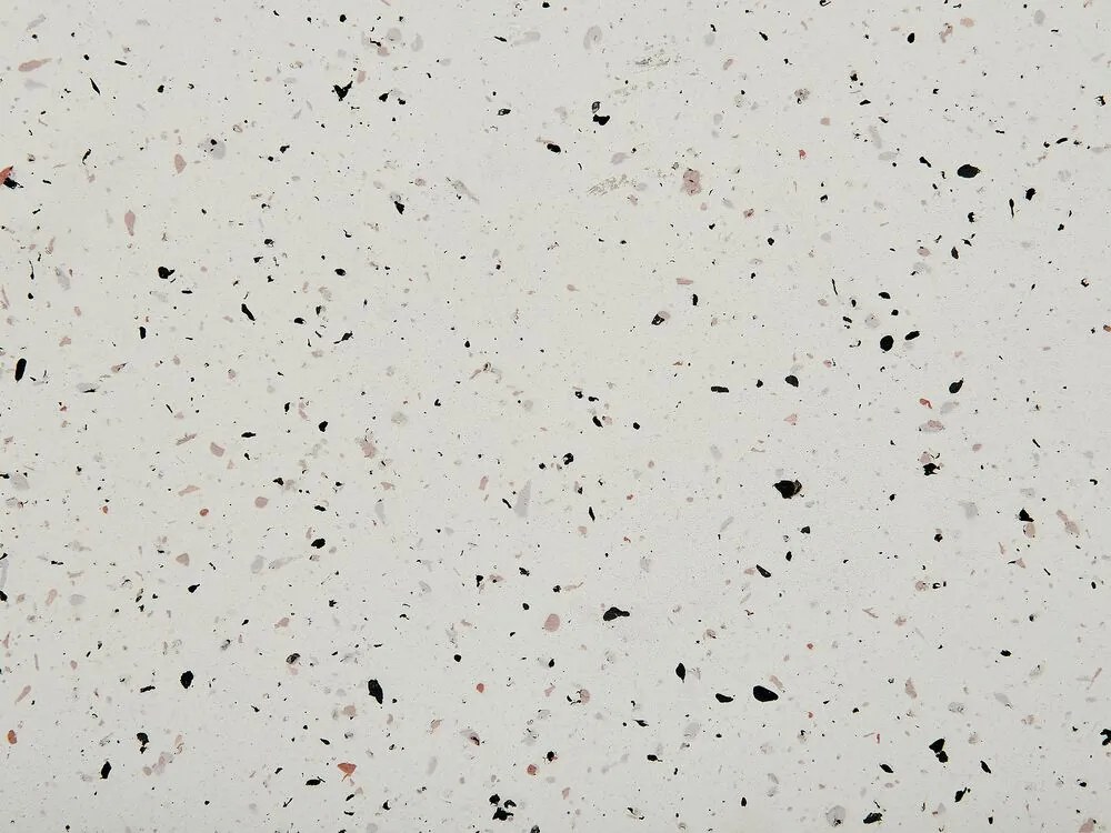 Mesa de apoio branca com efeito terrazzo CAORIA Beliani