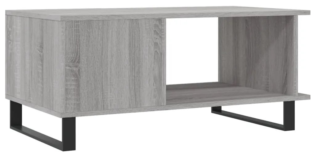 Mesa de centro 90x50x40 cm derivados de madeira cinzento sonoma