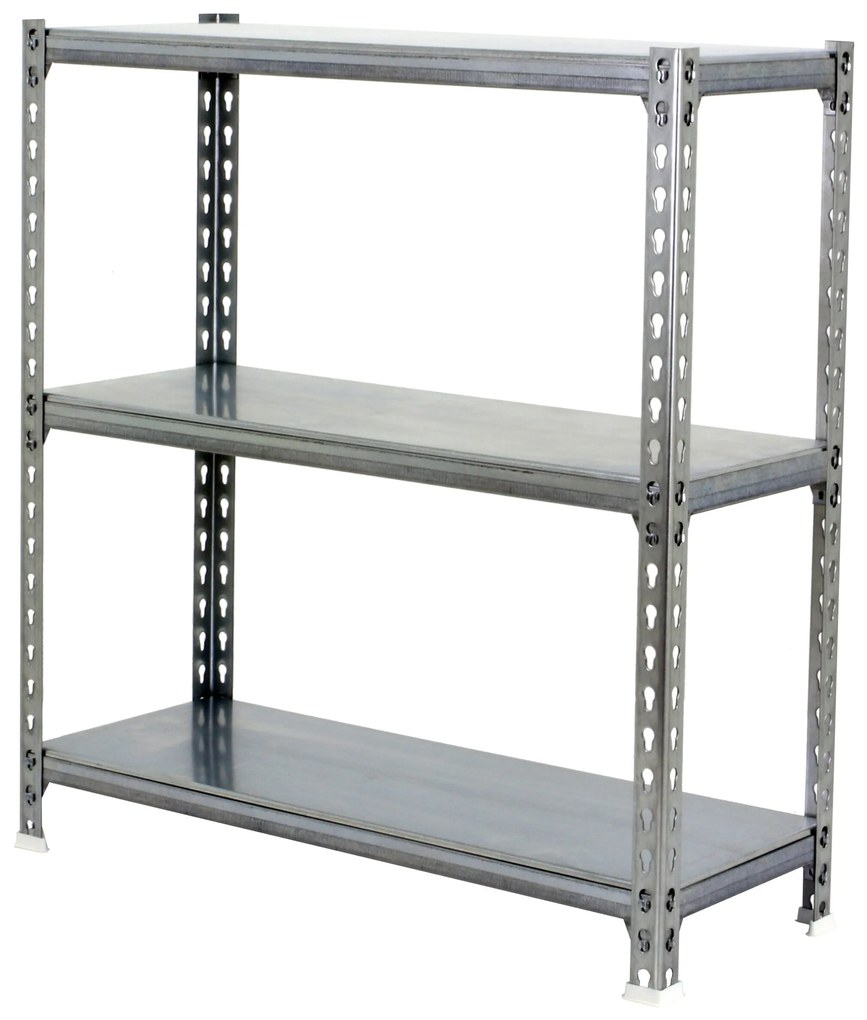 Estante com 3 Prateleiras METÁLICA SIMONCLICK SUPERPLUS 3/400 1000 GALVANIZADA/GALVANIZADA Capacidade P/ prateleira 200 Kg Dimensões 1000x1100x400 mm