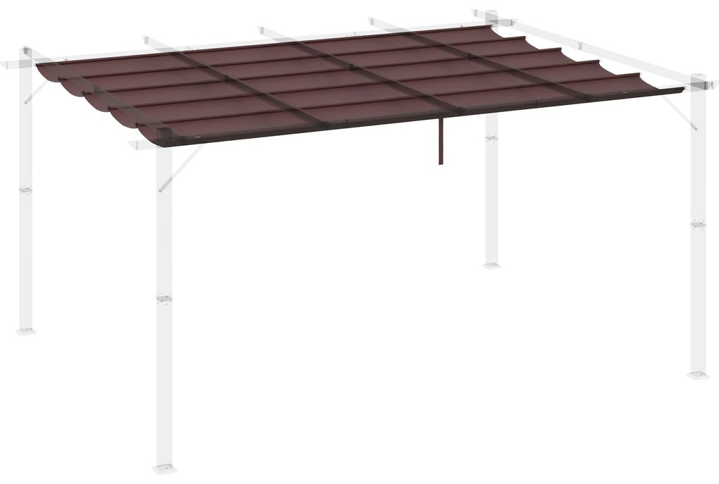 Outsunny Cobertura para Pérgola 3,5x2,5 m Teto de Substituição Retráti