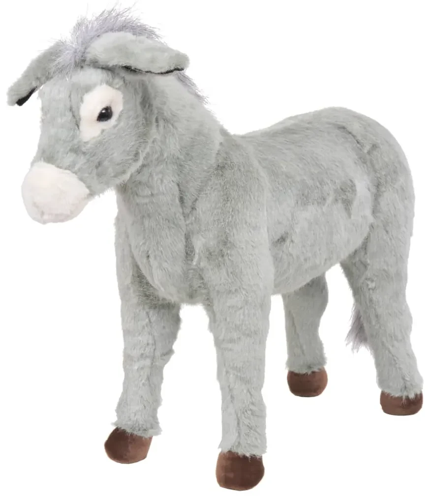 vidaXL Cavalo de montar em peluche castanho escuro XXL