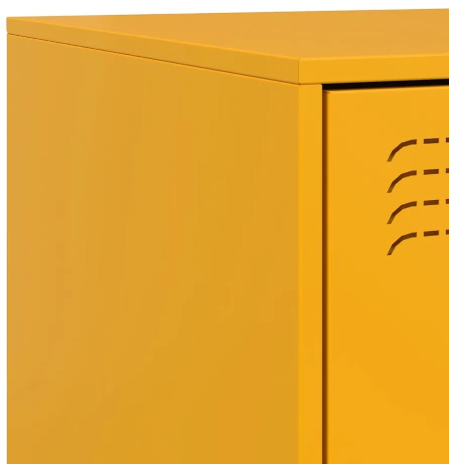 Mesa de cabeceira 34,5x39x44 cm aço amarelo
